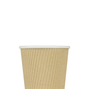 Karat C-KRC508 8 oz Ripple Paper Hot Cup (80mm Diameter), Kraft (Case of 500)