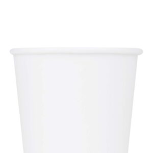 Karat 12oz Premium White Paper Hot Coffee Cups Diameter 3.54", Disposable, Leak-Resistant Double Poly-Lined, Ideal for Restaurants - Pack of 1000