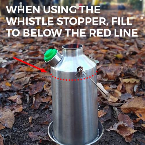 Kelly Kettle Ultimate Base Camp Kit – 54 oz Large Stainless Steel Camp Kettle, Lightweight Camping Kettle with Whistle, Kelly Kettle Stove for Fishing, Hunting, Hiking