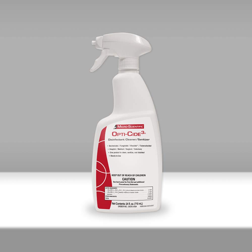 Micro-Scientific - OCS12-024 Opti-Cide3 Healthcare Grade Disinfectant Cleaner and Sanitizer Spray, Model:NEMSI24SA