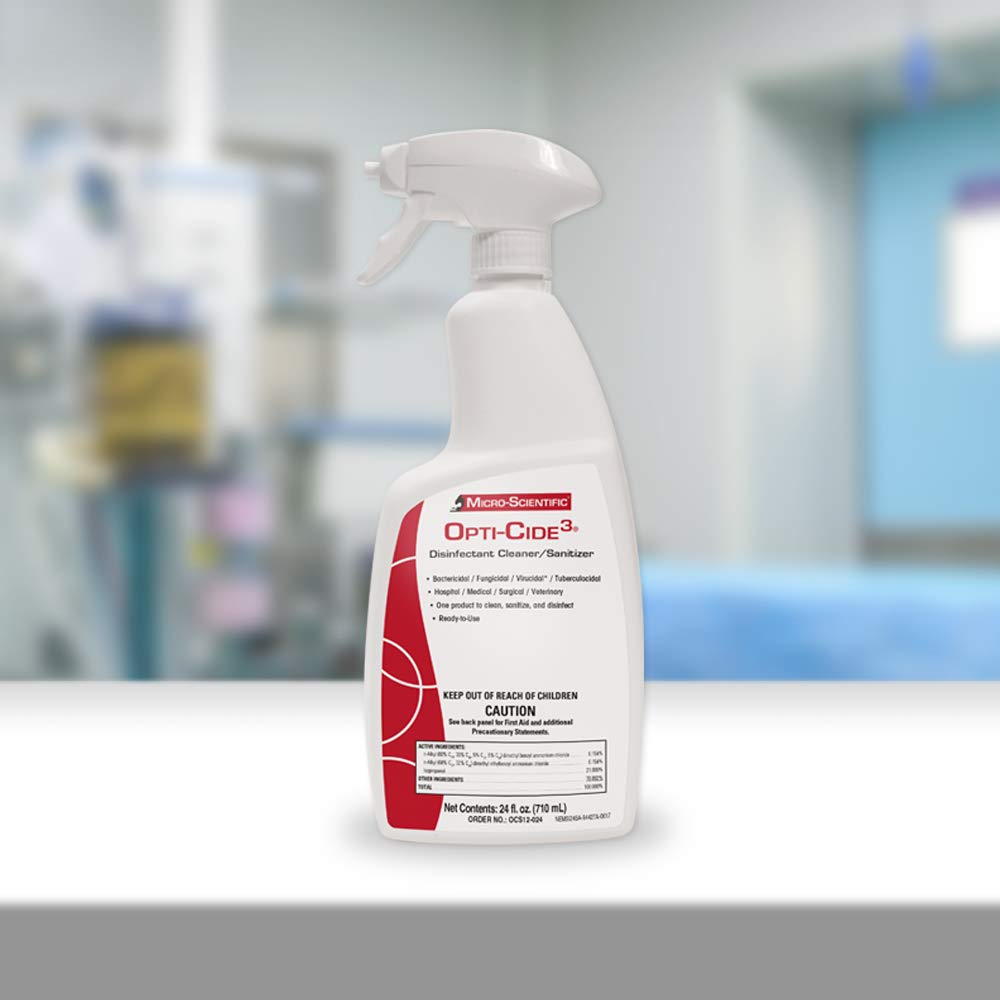 Micro-Scientific - OCS12-024 Opti-Cide3 Healthcare Grade Disinfectant Cleaner and Sanitizer Spray, Model:NEMSI24SA