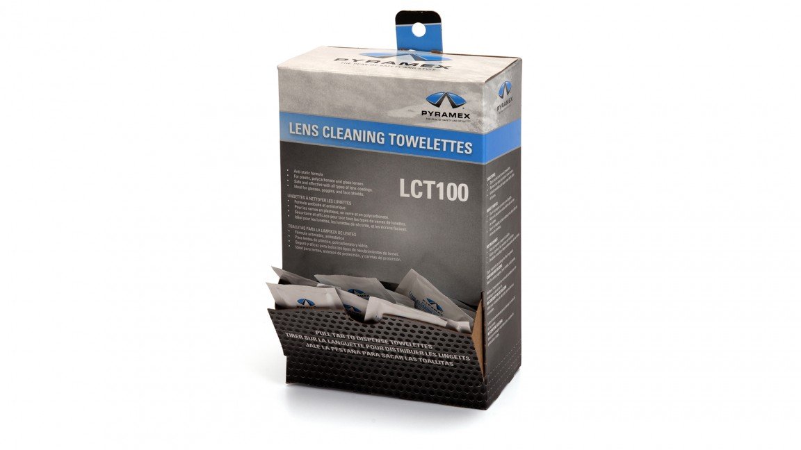 Pyramex Lens Cleaning Towelettes Anti-Fog (100 Per Box) - MS93170 (5 Boxes)