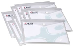 rexel a5 clear ice popper wallet (pack of 50)