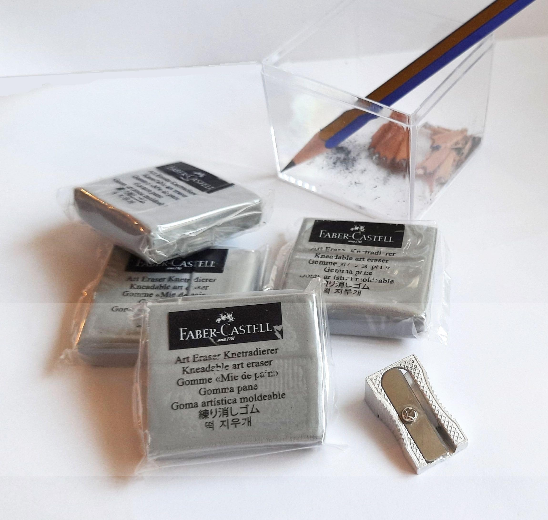 Faber- Castell Grey Kneaded Professional Artist Quality Erasers? Bulk Buy Quantity 4 Erasers Per Order