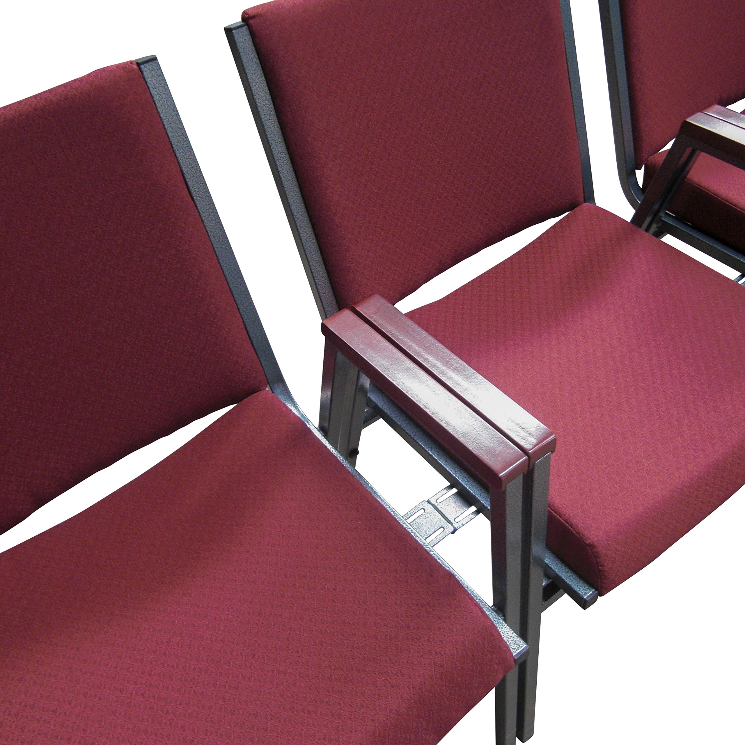 Flash Furniture 2 Pack HERCULES Series Big & Tall 1000 lb. Rated Burgundy Fabric Stack Chair