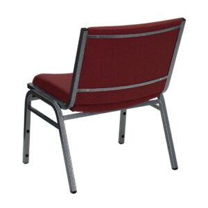 Flash Furniture 2 Pack HERCULES Series Big & Tall 1000 lb. Rated Burgundy Fabric Stack Chair