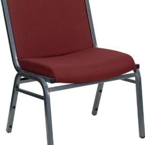 Flash Furniture 2 Pack HERCULES Series Big & Tall 1000 lb. Rated Burgundy Fabric Stack Chair