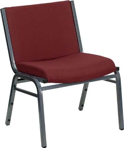 Flash Furniture 2 Pack HERCULES Series Big & Tall 1000 lb. Rated Burgundy Fabric Stack Chair