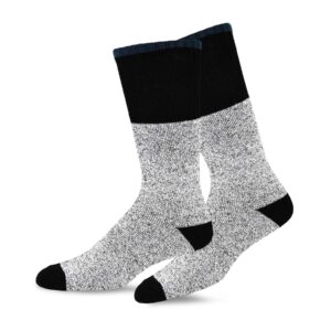 Eco Friendly Heavy Weight Recyled Cotton Winter Thermal Boot Socks 4 Pair (9-11, Color Heel Top)