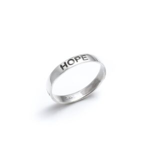 Silverly Engraved Hope Faith Love Sterling Silver Rings for Women and Men - Inspirational Women's Promise Ring - Classic Wedding Band- 925 Solid Silver Stacking Rings Jewelry