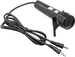 hamiltonbuhl dy-5 dual jack cardioid dynamic cassette microphone, ideal for ue with hamiltonbuhl ha-802 classroom cassette player, built-in on/off switch for convenient operation