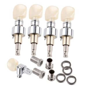 Head Tuner Tuning Peg Key Button + Bushing for Banjo Machine Parts (Pack of 5)