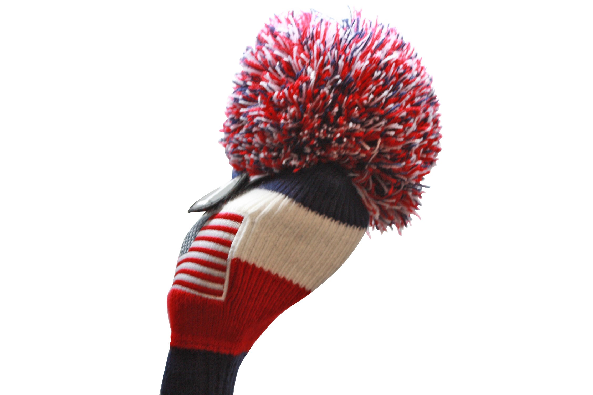 USA Majek #2 Hybrid Golf Pom Pom Knit Rescue Utility Club Head Cover