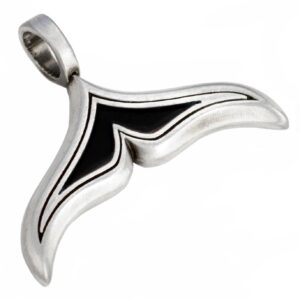 BICO 'Whale Tail' Resin and Metal Pendant (B65 Black)