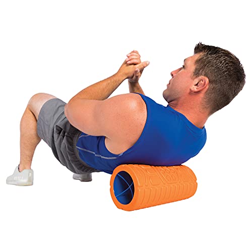 GoFit 13” Massage Go Roller - Massage Bar and Training Manual,Orange,GF-FR13-ORNG