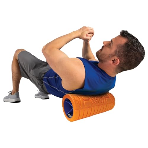 GoFit 13” Massage Go Roller - Massage Bar and Training Manual,Orange,GF-FR13-ORNG