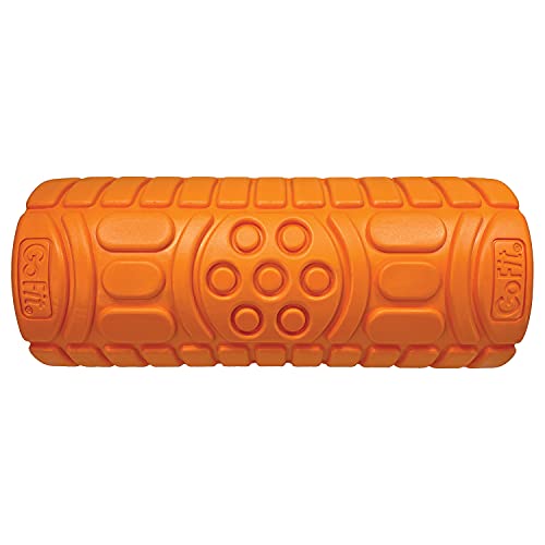 GoFit 13” Massage Go Roller - Massage Bar and Training Manual,Orange,GF-FR13-ORNG