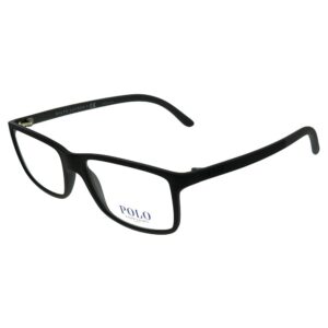 polo ralph lauren ph 2126 5505 matte black plastic rectangle eyeglasses 55mm