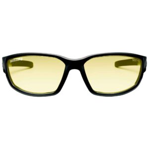 Ergodyne Skullerz Kvasir Safety Glasses - Black Frame, Yellow Lens