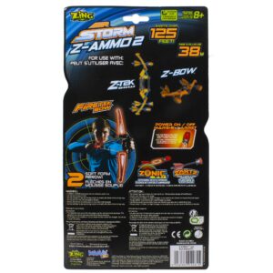 Zing Air Storm Z Ammo - Includes 1 Suction Cup Arrow & 1 Light Up Foam Whistle Arrow Refill, for Ages 8 and up, Compatible with Zing Bows