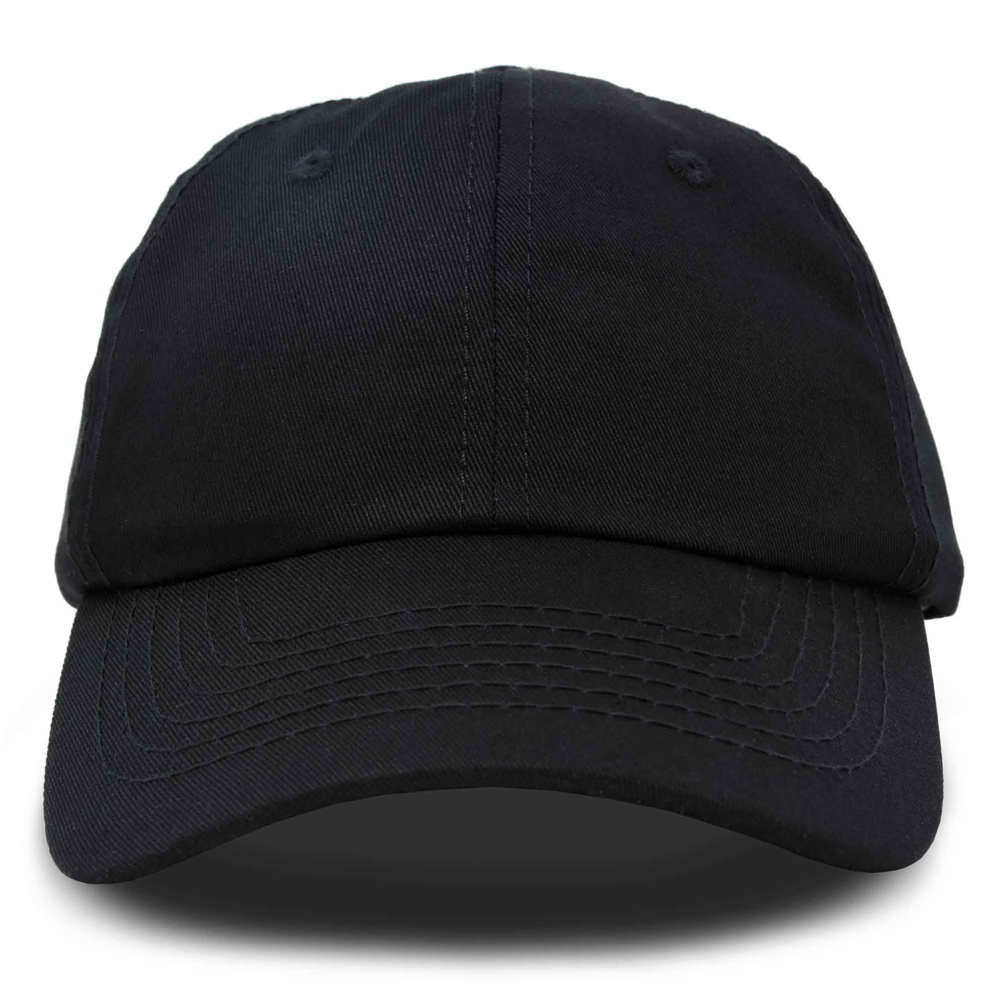 DALIX Baseball Cap Dad Hat Plain Men Women Cotton Adjustable Blank in Black