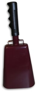 toys+ large 11 inch cowbell with handle maroon