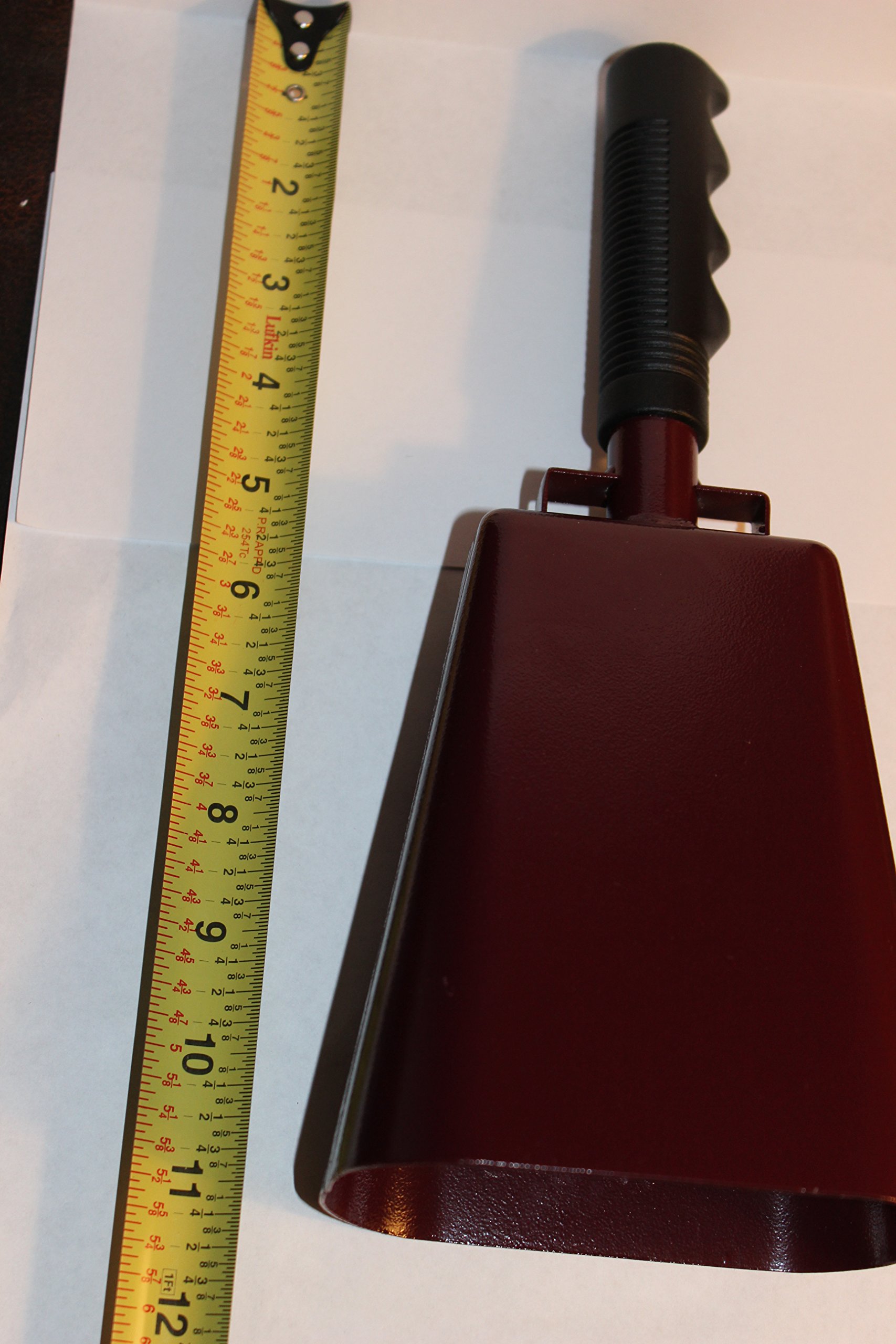 Toys+ Large 11 Inch Cowbell with Handle Maroon