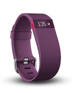 fitbit charge hr wristband, plum, small