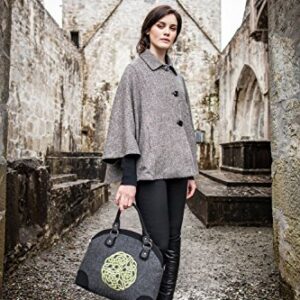 Irish Tote Handbag for Women Celtic Knot Wool & Leather Purse Made in Ireland