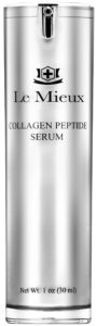 le mieux collagen peptide serum - concentrated, creamy anti aging face serum with skin contouring peptides & moisturizing hyaluronic acid, no parabens or sulfates (1 oz / 30 ml)