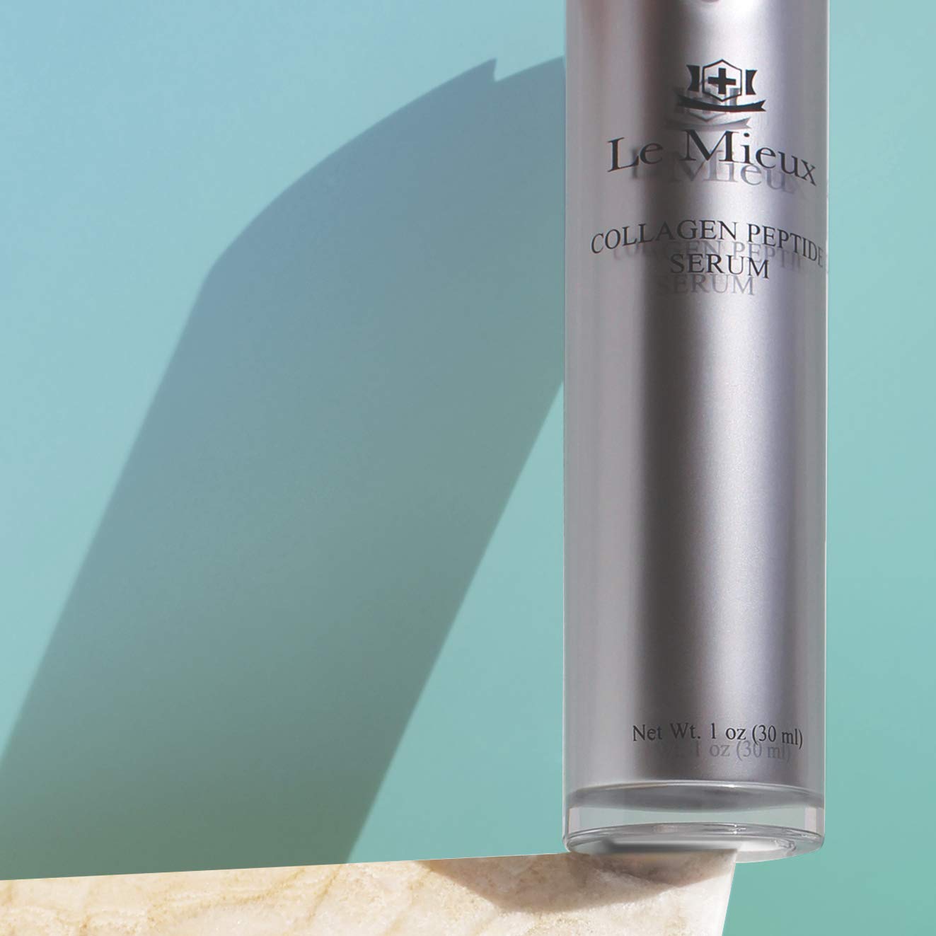 Le Mieux Collagen Peptide Serum - Concentrated, Creamy Anti Aging Face Serum with Skin Contouring Peptides & Moisturizing Hyaluronic Acid, No Parabens or Sulfates (1 oz / 30 ml)