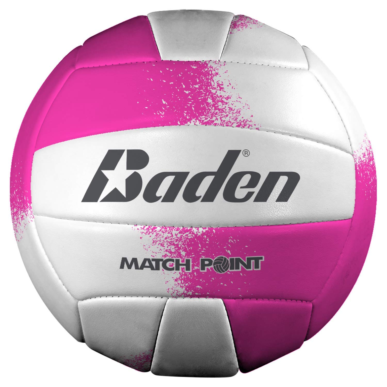 Baden Match Point Volleyball (Official Size), Neon Pink/White