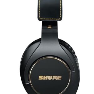 Shure SRH840A Over-Ear Wired Headphones for Critical Listening & Monitoring, Professional Headset, Tailored Frequency Response, Superior Detailed Sound, Adjustable & Collapsible Design - 2022 Version