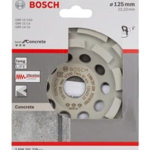 Bosch 2608201228 Diamond-Grinding Wheel for Concrete Layer, 0 V, White