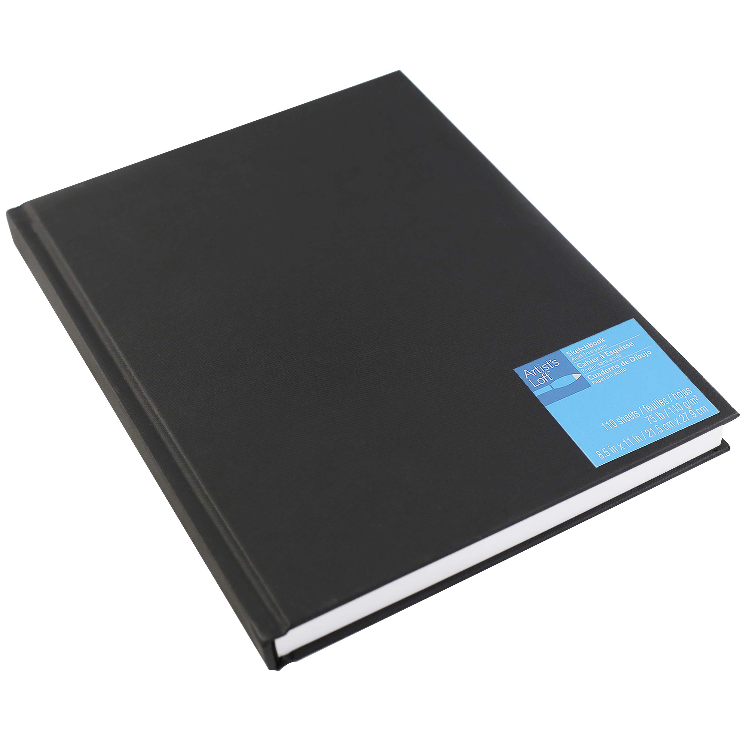 8.5 x 11 Artist's Loft Black Hardbound Sketchbook, 110 Sheets