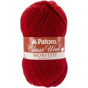 classic wool yarn-bright red