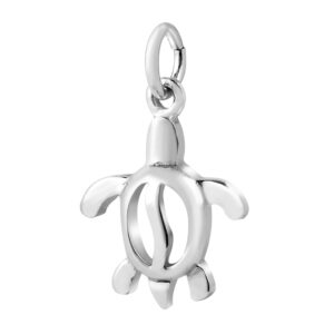 AeraVida Adorable Tiny Sea Turtle .925 Sterling Silver Pendant/Charm |925 Silver Turtle Pendant| Unisex Pendants | Sea Turtle Pendant | Tiny Pendants for Women