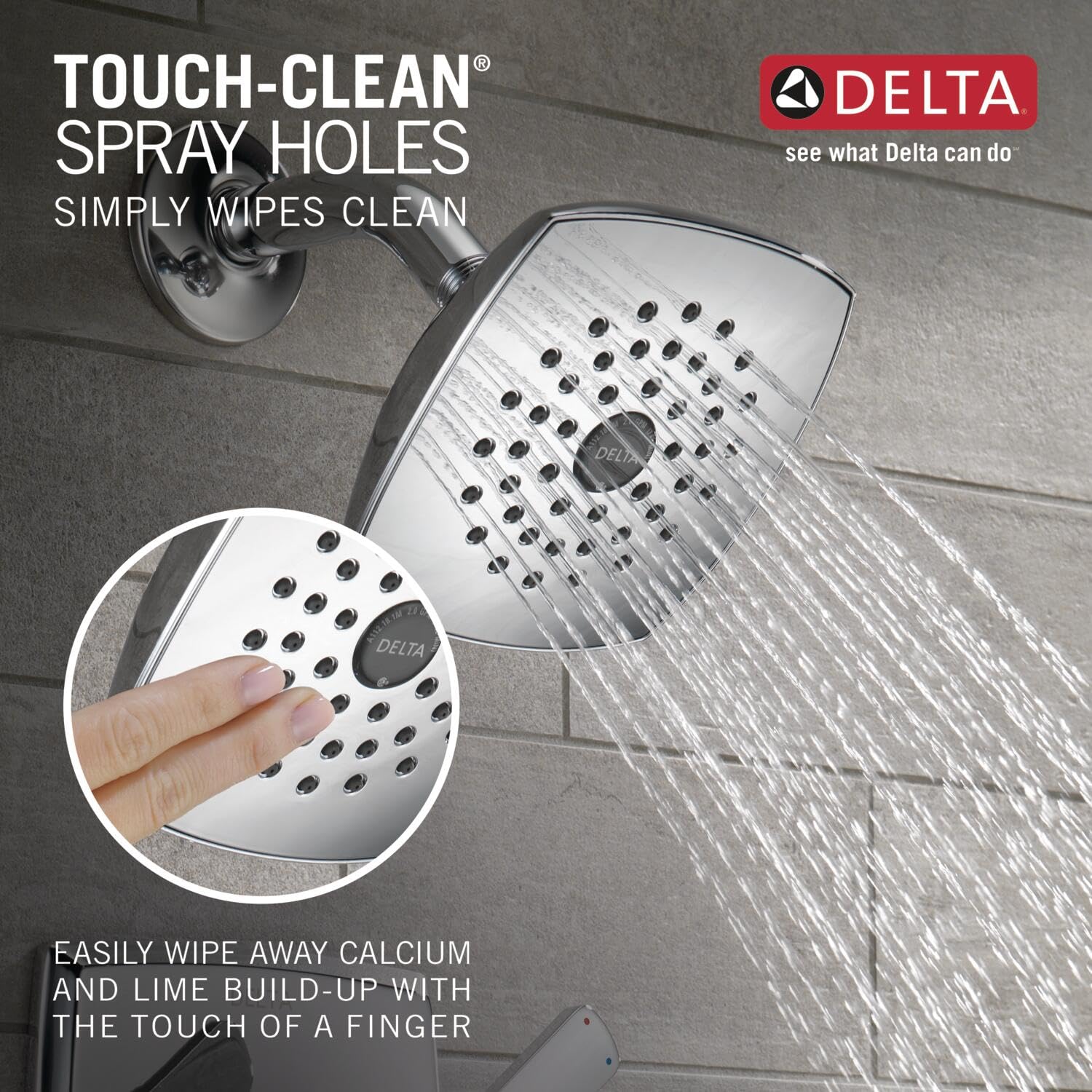 Delta Faucet Ashlyn 14 Series Single-Function Shower Faucet Set, Full Body Spray Shower Head, Chrome Shower Faucet, Delta Shower Trim Kit, Chrome T14264 (Valve Not Included)