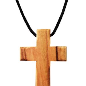 Holy Land Imports Olive Wood Cross Pendant. (1.5 inches Height) WA-37