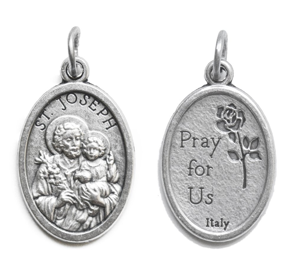 Catholica Shop St Joseph Oxidized Medals - Pack of 12 Units