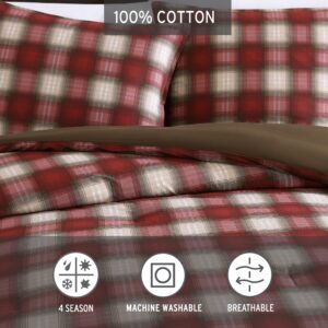 Eddie Bauer - King Comforter Set, Reversible Alt Down Bedding with Matching Shams, Home Decor for Colder Months (Navigation Red, King)