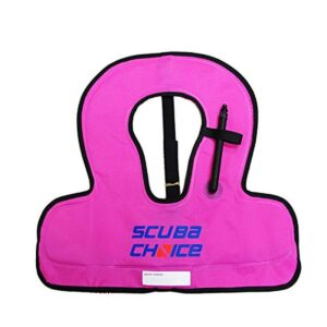 scuba choice kid's snorkel vest with name box, purple