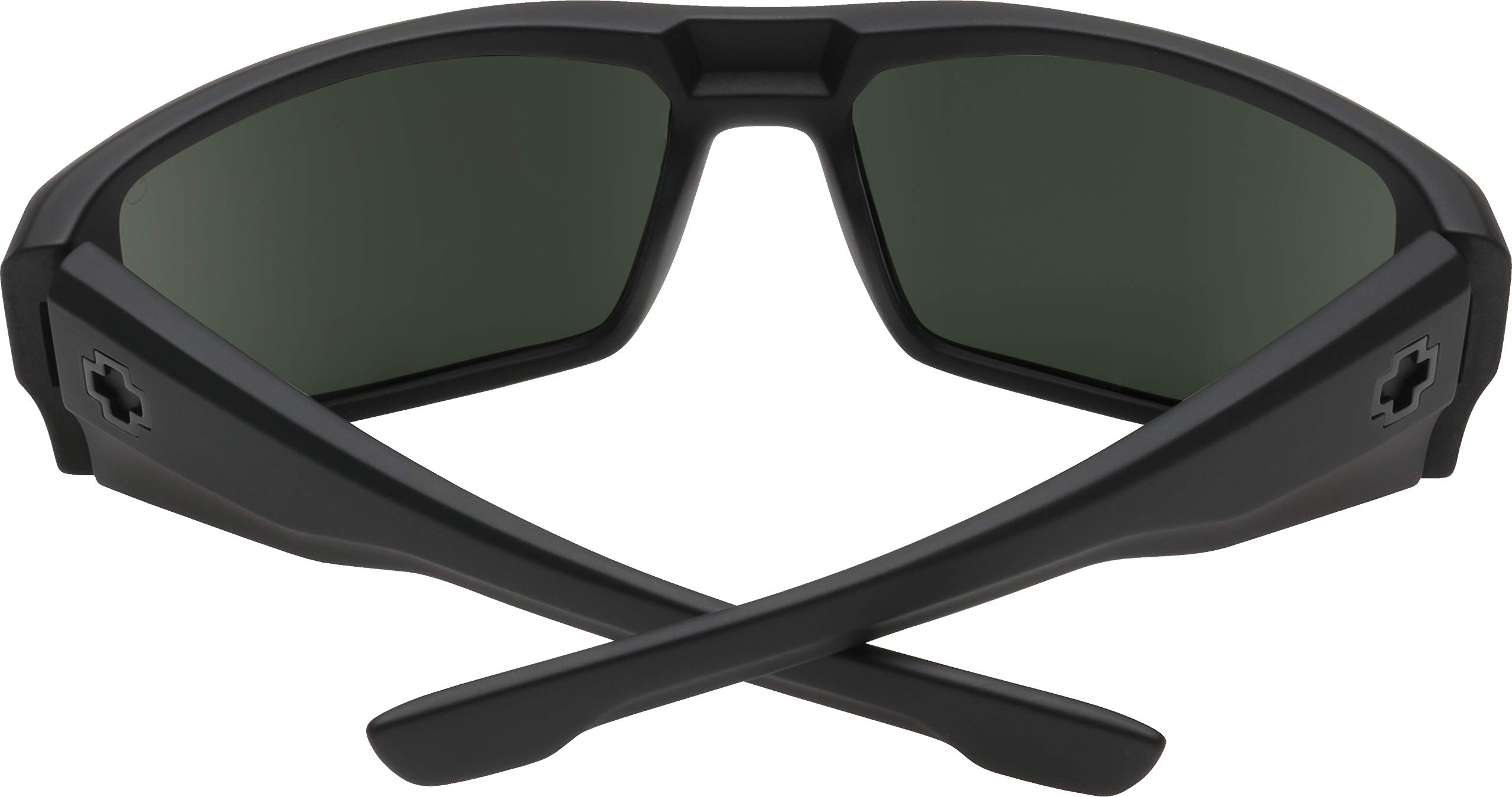 Spy Optic Dirk Wrap Sunglasses, Soft Matte Black/Happy Gray/Green, 64 mm