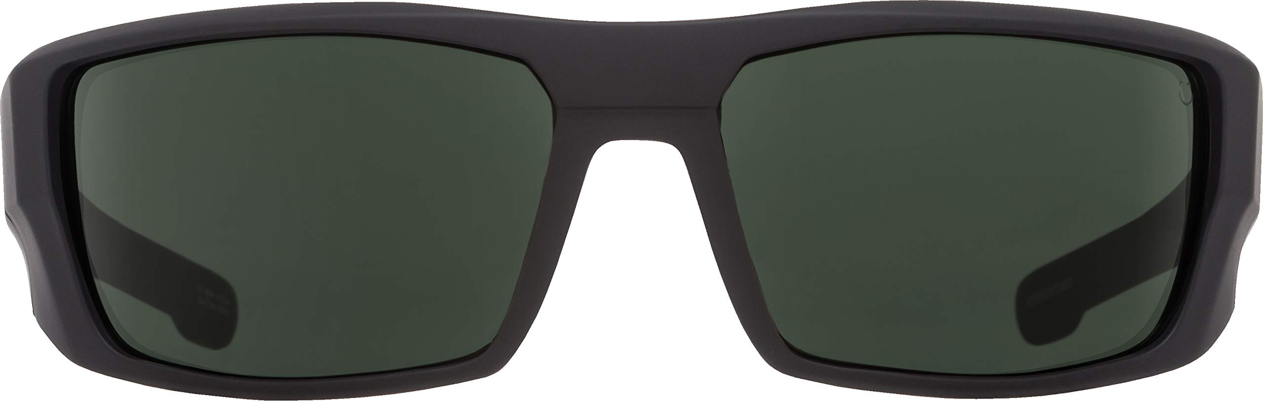 Spy Optic Dirk Wrap Sunglasses, Soft Matte Black/Happy Gray/Green, 64 mm