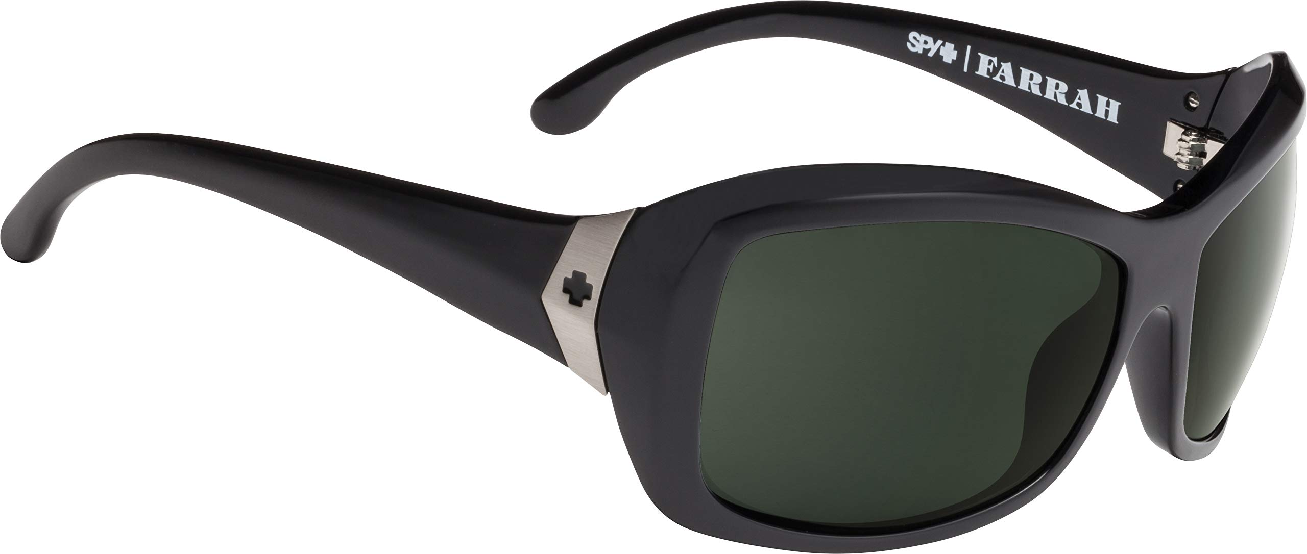 Spy Optic Farrah Sunglasses,Black/Happy Gray/Green Polar,62 mm