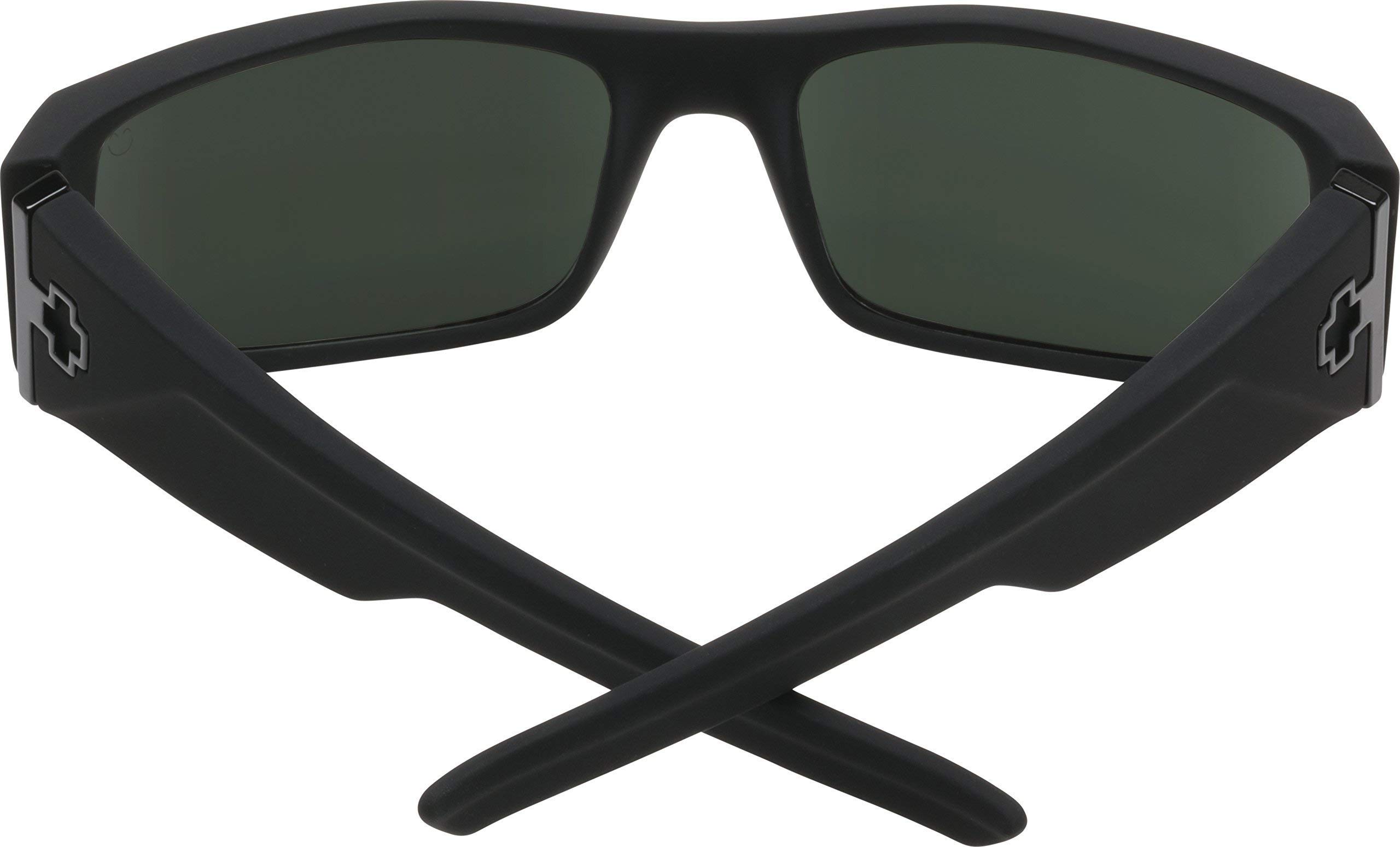 Spy Optic Hielo 670375973863 Sunglasses, 56 mm (Soft Matte Black/Happy Gray/Green)