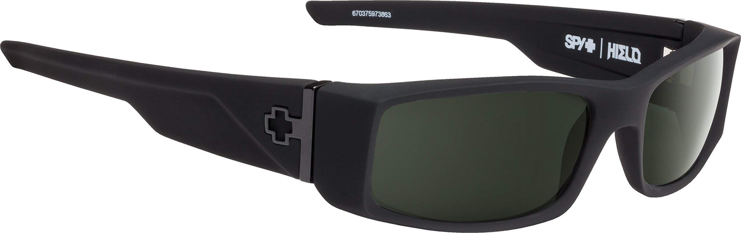 Spy Optic Hielo 670375973863 Sunglasses, 56 mm (Soft Matte Black/Happy Gray/Green)