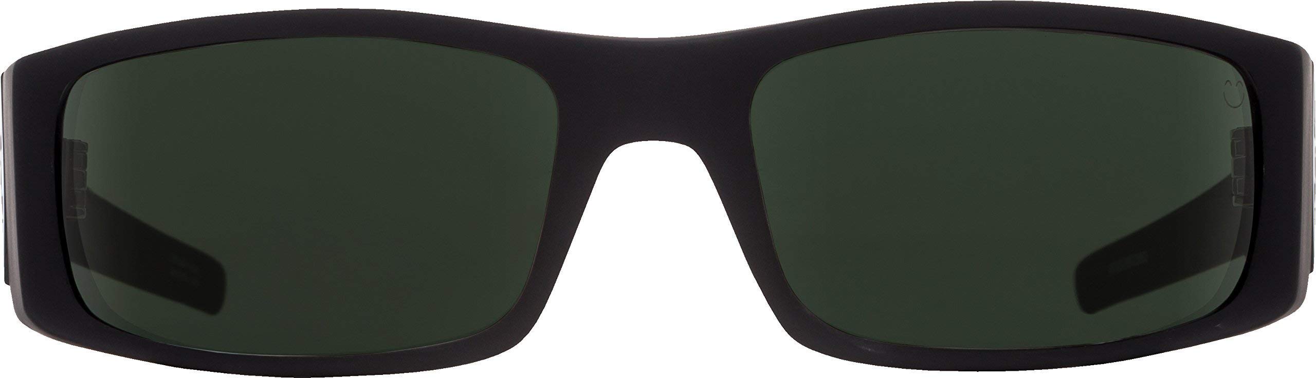 Spy Optic Hielo 670375973863 Sunglasses, 56 mm (Soft Matte Black/Happy Gray/Green)