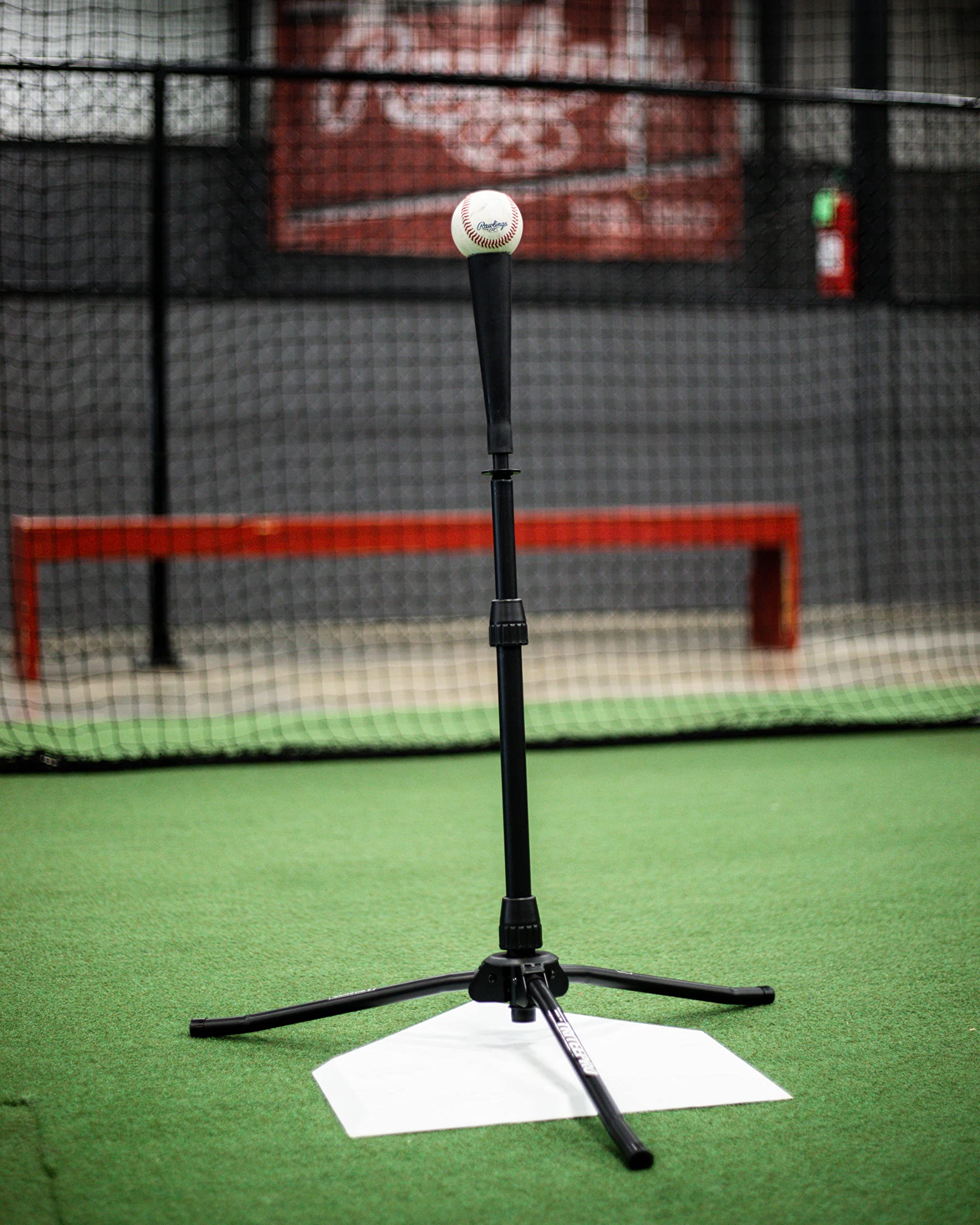 Rawlings | PRO MODEL TRIPOD TRAVEL Batting Tee | Collapsible | Adjustable Height 28"-44"