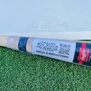 Rawlings | BIG STICK One Hand Training Bat | Baseball / Softball | 22” Pro Grade Ash